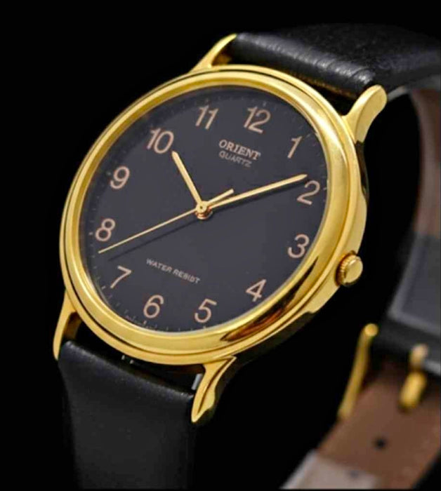 Orient Dress Watch Quartz - German Edition - Gold / Schwarz Leder