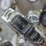 Hislon Damen-Edelstahl Uhr mit Swarovski Kristallen – Elegantes Accessoire