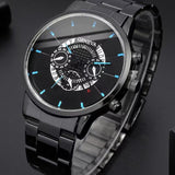 Geneva Herrenuhr Schwarz & Blau – Neu & Schneller Versand