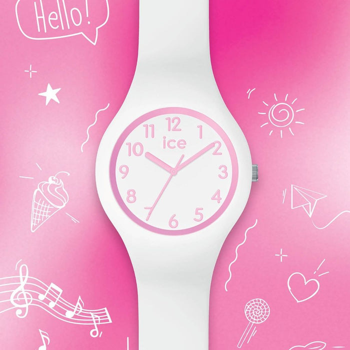 Ice-Watch - ICE Ola Kids - White Pink - Silikon - Neu & OVP  ÖZENSAAT