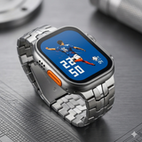 Worldcup Smartwatch T800 Ultra 49mm Telefonfunktion & Fitness inkl. Stahlarmband - Silber/Titan