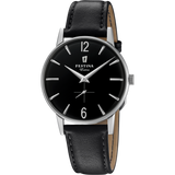 Festina F20248, Gehäuse aus Edelstahl 316L, silberfarben, Lederband