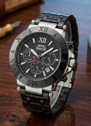 Slazenger Heritage Chrono Herrenuhr Carbon Zifferblatt Neu in Holzbox