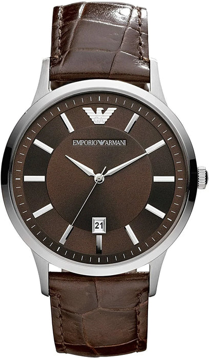 Emporio Armani AR2413 Herrenuhr Edelstahl Braun
