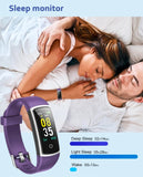 Fitnessuhr mit Blutdruck Blutsauerstoff, Pulsuhr, Schrittzähler, Kalorienzähler, Schlafmonitor, SNS SMS Anruf Benachrichtigung Fitness Tracker für Damen Herren