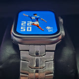 Worldcup Smartwatch T800 Ultra 49mm Telefonfunktion & Fitness inkl. Stahlarmband - Silber/Titan