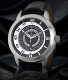 Stuhrling Original World Traveler 118B Herrenuhr Quarz 46mm Schwarz Neu OVP