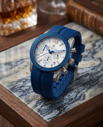 Burgmeister Herren Chronograph – Blau/Silber (Top-Zustand)