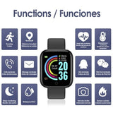 Smartwatch Fitness Tracker Sportuhr Bluetooth mit Herzfrequenz Schlafmonitor
