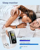 Fitnessuhr mit Blutdruck Blutsauerstoff, Pulsuhr, Schrittzähler, Kalorienzähler, Schlafmonitor, SNS SMS Anruf Benachrichtigung Fitness Tracker für Damen Herren (Grau)
