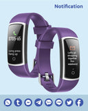 Fitnessuhr mit Blutdruck Blutsauerstoff, Pulsuhr, Schrittzähler, Kalorienzähler, Schlafmonitor, SNS SMS Anruf Benachrichtigung Fitness Tracker für Damen Herren