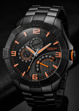 Stuhrling Original Admiral 264XB Herrenuhr Quartz 49mm 10 ATM Schwarz Neu OVP