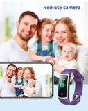 Fitnessuhr mit Blutdruck Blutsauerstoff, Pulsuhr, Schrittzähler, Kalorienzähler, Schlafmonitor, SNS SMS Anruf Benachrichtigung Fitness Tracker für Damen Herren