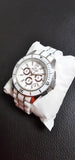 Hc Hislon Chronograph Unisex Armbanduhr Weiss Keramik Edelstahl Datum Elegant