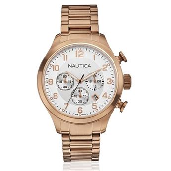 NAUTICA Chronograph Herrenuhr Roségold