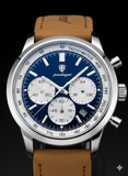 Edle Armbanduhr für Herren - Blaues Zifferblatt - Business Design #ÖZENSAAT