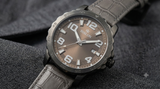 Hislon Armbanduhr Braun Schwarz Braunes Zifferblatt Lederarmband Datum