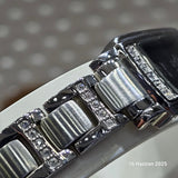 Hislon Damen-Edelstahl Uhr mit Swarovski Kristallen – Elegantes Accessoire