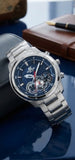 Casio Edifice EF-522D Herren Armbanduhr Chronograph NEU OVP Edelstahl Blau 100M