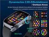 2026 Smartwatch Herren EKG Blutdruck Blutzucker Herzfrequenz Fitnessuhr IP68