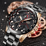 Armbanduhr für Herren - Chronograph - Schwarz/Roségold - NEU OVP