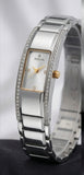 Hislon Damenuhr Silber Kristall Armbanduhr Neu mit OVP Quartz Zirkonia Eleganter