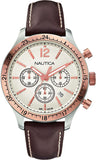Nautica A17638G Herren Chronograph Uhr – 44mm Edelstahl