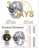 Smartwatch
Elegante Damen Smartwatch mit Telefonfunktion und Gesundheitsfeatures