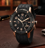 Stührling Original Torino Lista 622 Herrenuhr - 48mm - Schwarz/Roségold - NEU & OVP