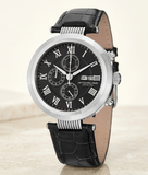Stuhrling Diplomat 594 Chronograph Herrenuhr 5ATM Leder 42mm