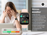 Smartwatch Damen mit Telefonfunktion 1.85" Fitness Uhr Pulsuhr Schlafmonitor Neu