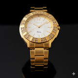 Vialux Intense Damenarmbanduhr - Gold beschichtet - Perlmutt Zifferblatt - NEU & OVP