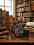 Stuhrling Original Aquadiver Xtreme Herrenuhr 49mm Schwarz / Rot ÖZENSAAT