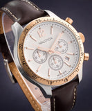 Nautica Herren Chronograph Uhr – Edelstahlarmband