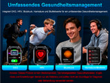 2026 Smartwatch Herren EKG Blutdruck Blutzucker Herzfrequenz Fitnessuhr IP68