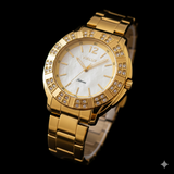 Vialux Intense Damenarmbanduhr - Gold beschichtet - Perlmutt Zifferblatt - NEU & OVP