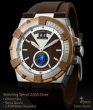 Stührling Tercel 220A Diver Herrenuhr Swiss Quartz 49mm Neu OVP