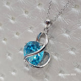 Silberkette Damen 925 mit Blaustein – Elegante Halskette für Damen