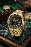 INVICTA Pro Diver Gold Herrenuhr Quarz 40mm Schwarz/Grün Lünette 200m Neu