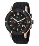 Stührling Original Torino Lista 622 Herrenuhr - 48mm - Schwarz/Roségold - NEU & OVP