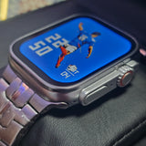 Worldcup Smartwatch T800 Ultra 49mm Telefonfunktion & Fitness inkl. Stahlarmband - Silber/Titan