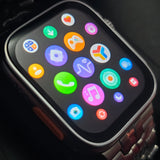 Worldcup Smartwatch T800 Ultra 49mm Telefonfunktion & Fitness inkl. Stahlarmband - Silber/Titan