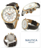 Nautica A17638G Herren Chronograph Uhr – 44mm Edelstahl