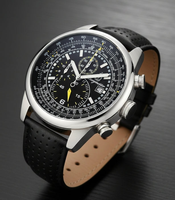 Burgmeister Melbourne BM505-122 Herrenuhr Quarz Analog Chronograph Leder OVP #ÖZENSAAT