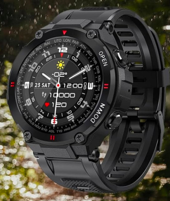 Smartwatch Herren mit Telefonfunktion 1,3" HD Voll Touchscreen Uhren Fitnessuhr Aktivitätstracker Armbanduhr mit Herzfrequenz Schlafmonitor Schrittzähler Fitness Tracker Smart Watch für Android iOS
