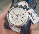 Nacar NC25-290012-AWRL11 Swiss Made Luxus Chronograph 43mm - Weiß /Rot Unisexuhr