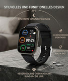 Smartwatch Herren Damen Fitness Tracker Uhr Pulsuhr Wasserdicht IP67 Neu OVP