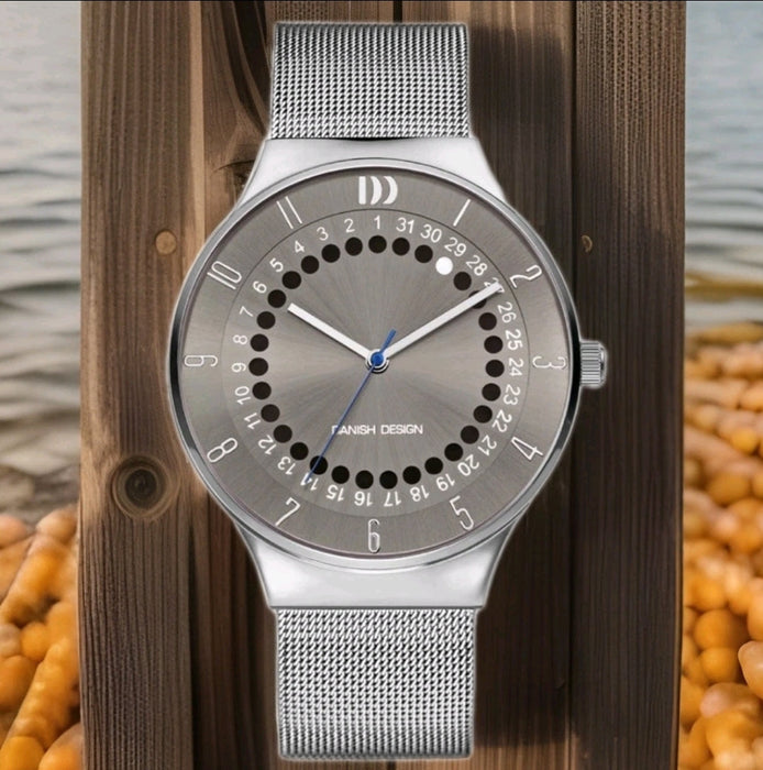 Danish Design Herrenuhr Datum 360 Silbergrau