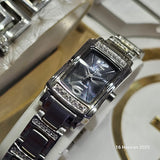 Hislon Damen-Edelstahl Uhr mit Swarovski Kristallen – Elegantes Accessoire