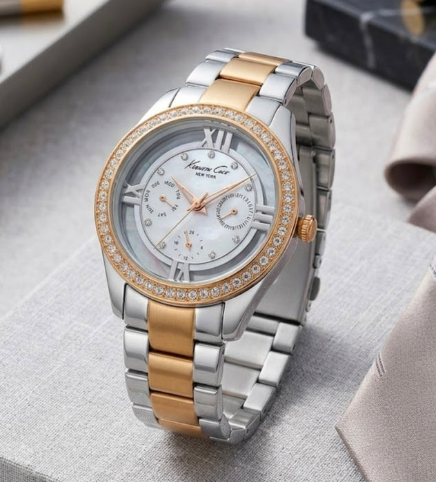 Kenneth Cole New York Damen Uhr – Neu mit Etikett & OVP (Zweifarbig Gold/Silber)